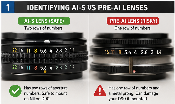How to adapt lenses to a Nikon D90 camera - lens mount timeline