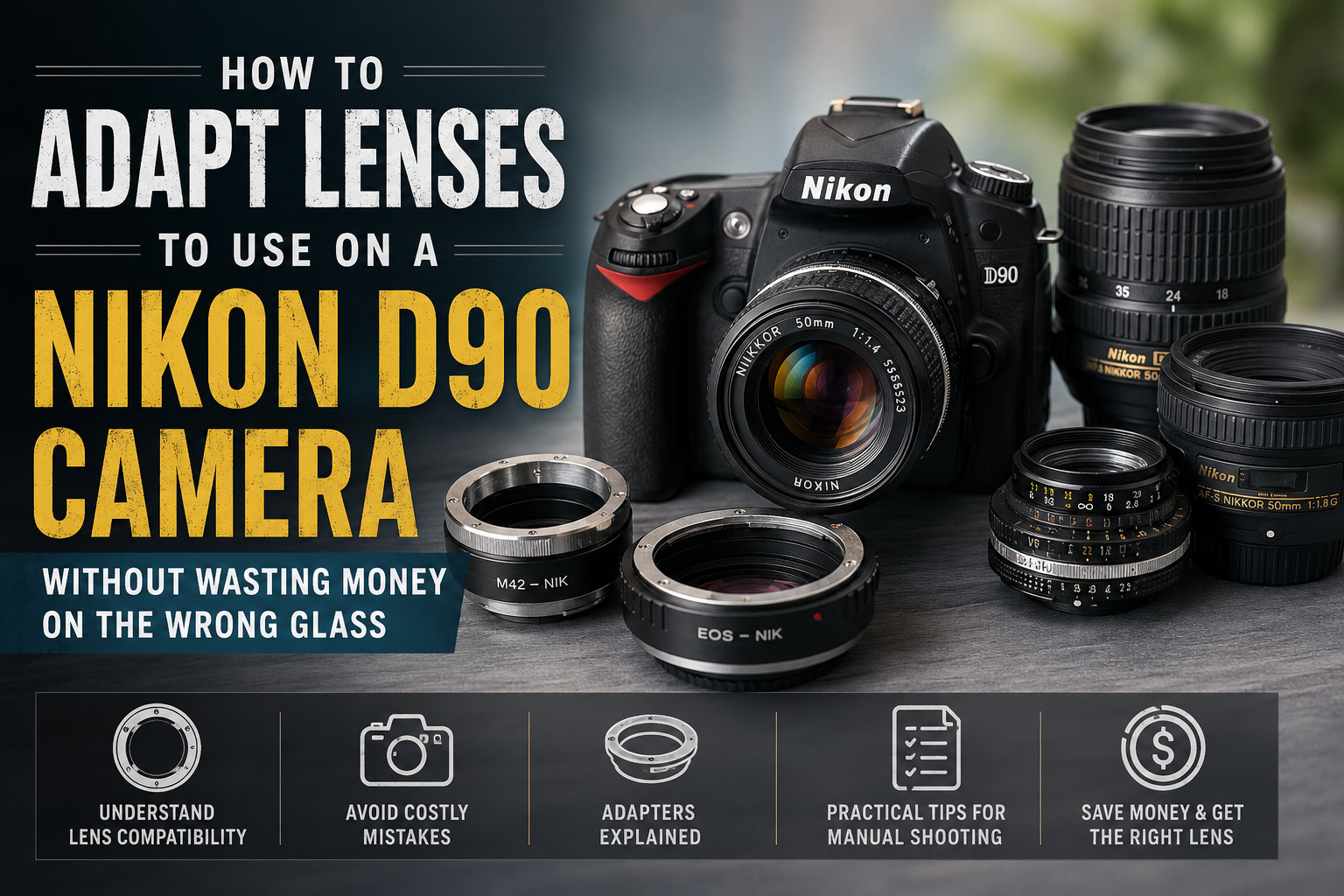 How to Adapt Lenses to Use on a Nikon D90 Camera