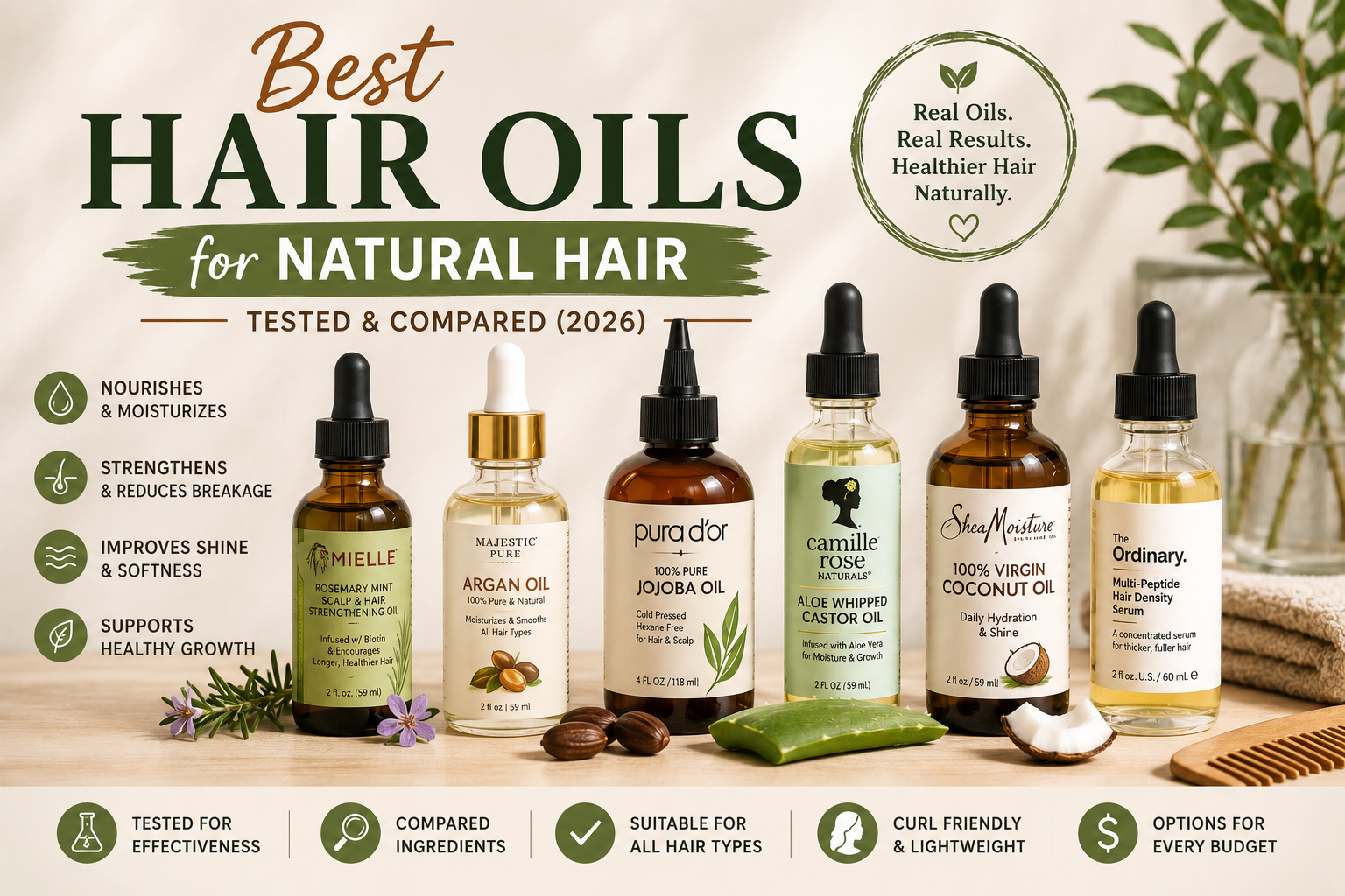 Best Hair Oils for Natural Hair — Tested & Compared (2026)