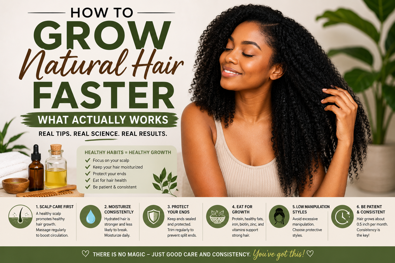 How to Grow Natural Hair Faster — What Actually Works